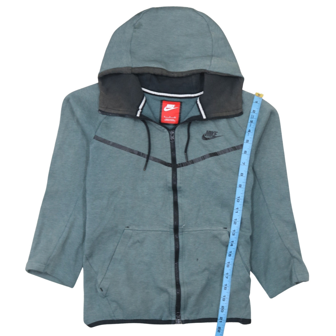 Womens UK Size S Nike Green Full Zip Hoodie