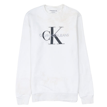 Mens UK Size XS Calvin Klein Jeans White Pullover Sweatshirt