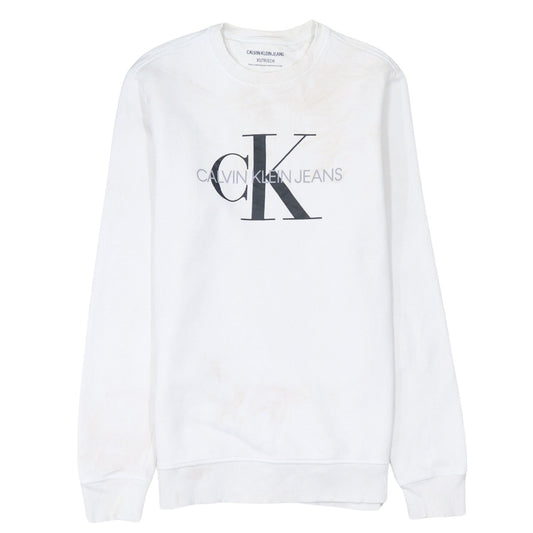 Mens UK Size XS Calvin Klein Jeans White Pullover Sweatshirt