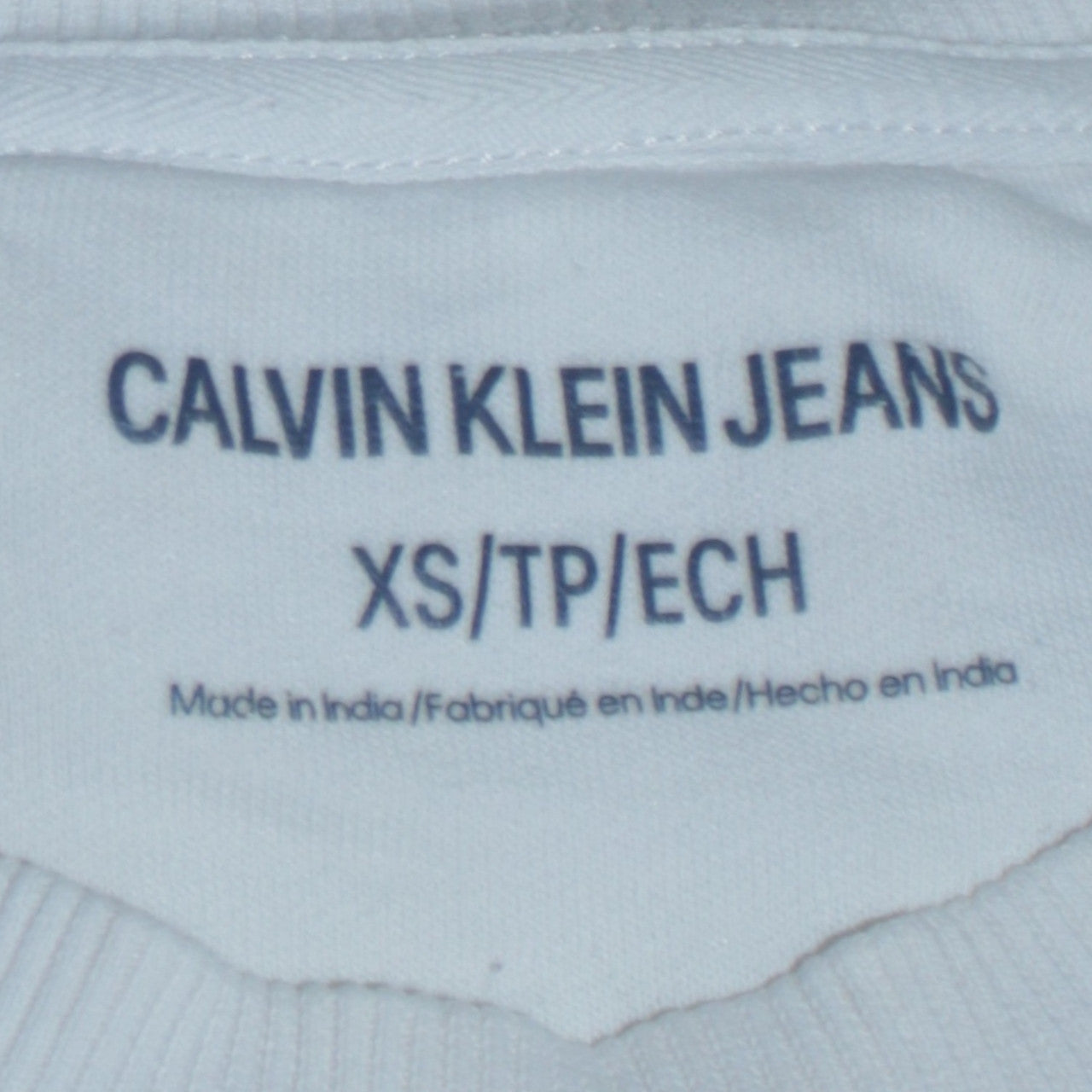 Mens UK Size XS Calvin Klein Jeans White Pullover Sweatshirt