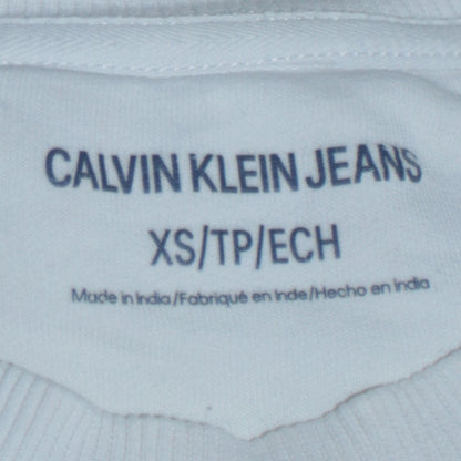Mens UK Size XS Calvin Klein Jeans White Pullover Sweatshirt