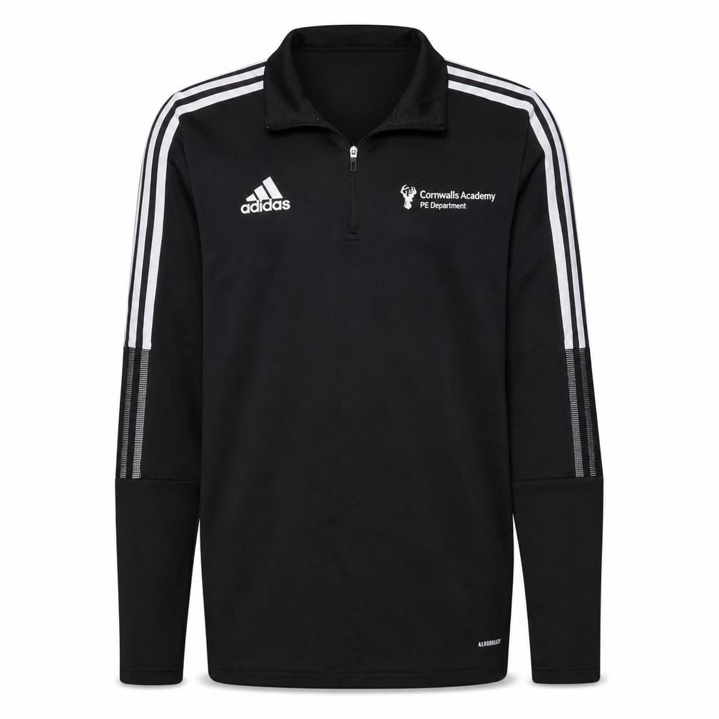 Mens UK Size M adidas Black Henley Sweatshirt