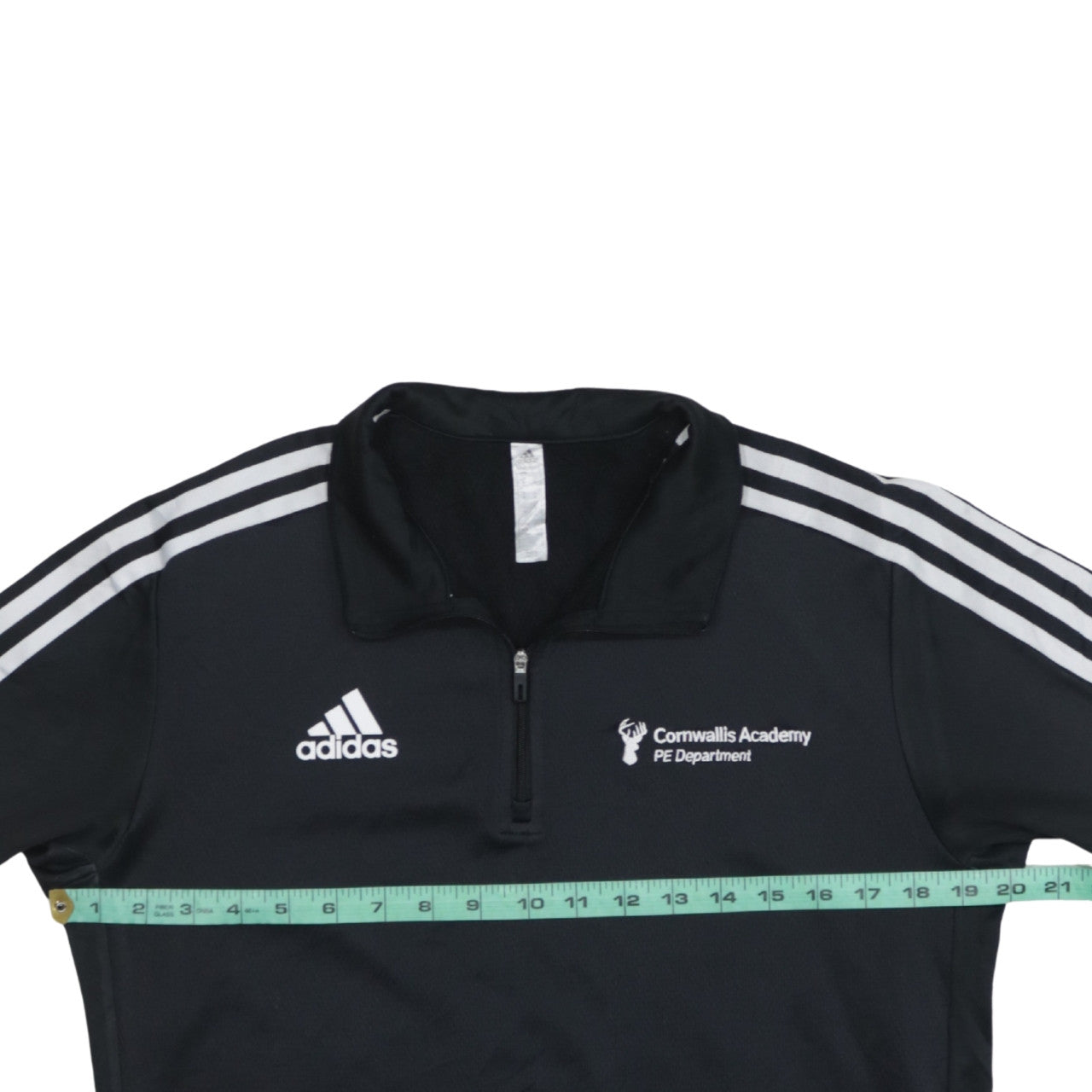 Mens UK Size M adidas Black Henley Sweatshirt