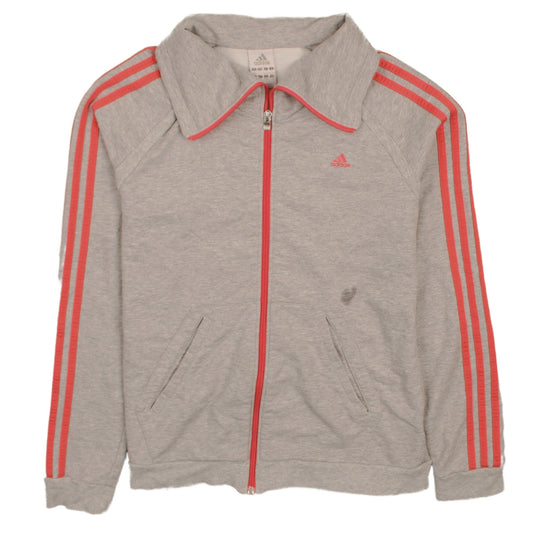 Womens UK Size L adidas Grey Full Zip Sweatshirt