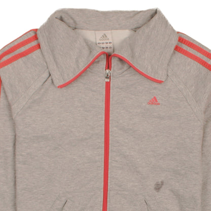 Womens UK Size L adidas Grey Full Zip Sweatshirt