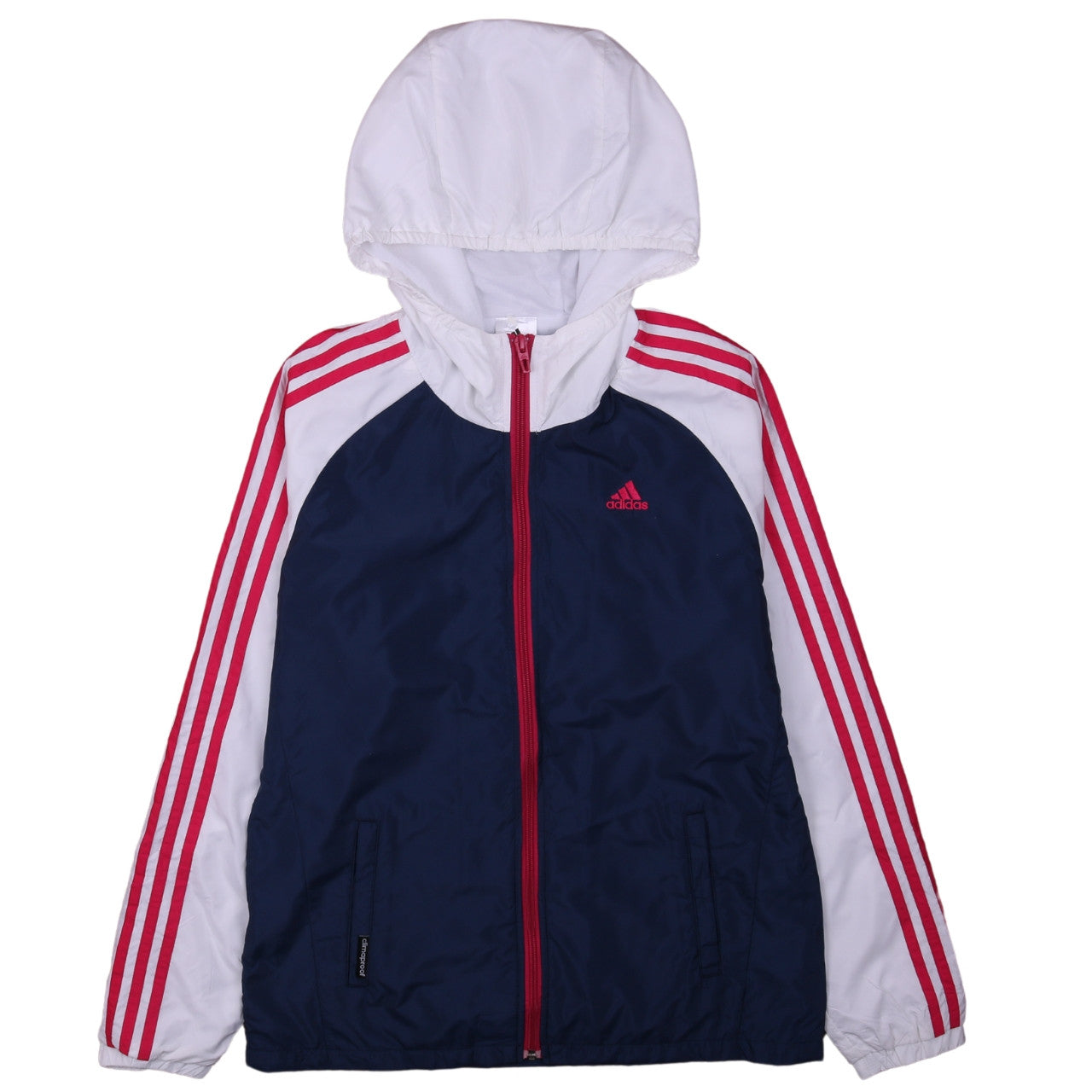 Womens UK Size L adidas Blue Windbreaker Coat