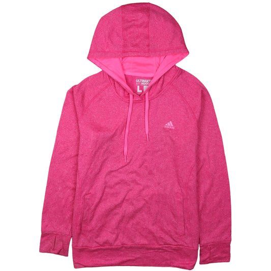 Womens UK Size L adidas Pink Pullover Hoodie