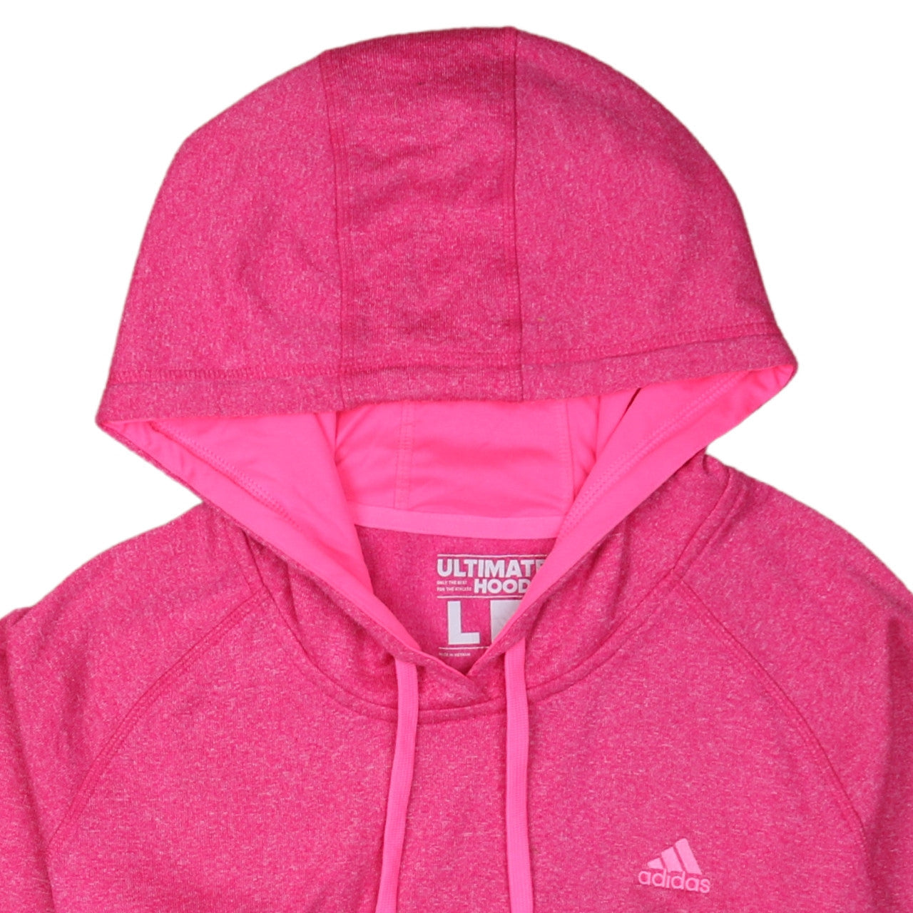Womens UK Size L adidas Pink Pullover Hoodie