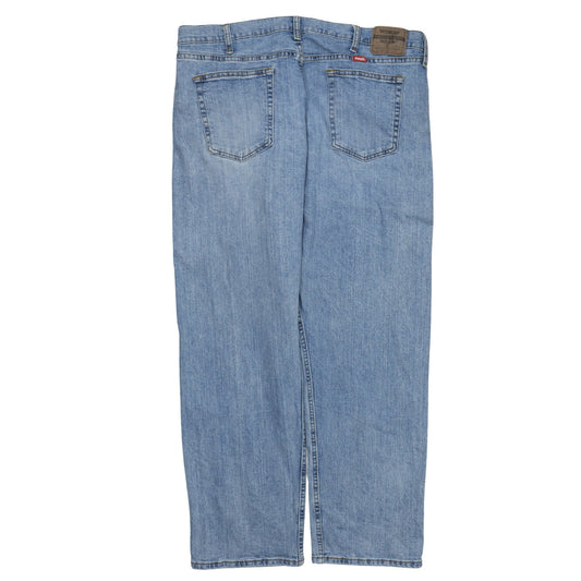 Mens UK Size 38 Wrangler Relaxed Fit Straight Blue Jeans