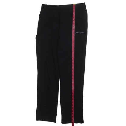 Champion Women Black Fleece Sweatpants Medium Regular Fit
