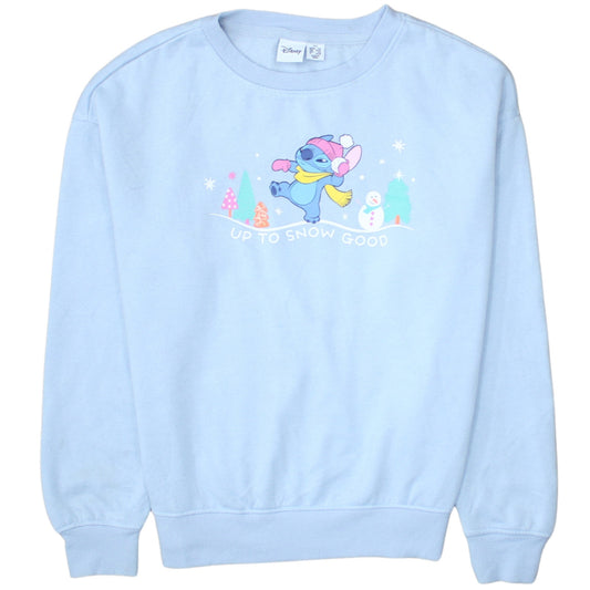 Womens UK Size 2XS Disney Blue Pullover Sweatshirt