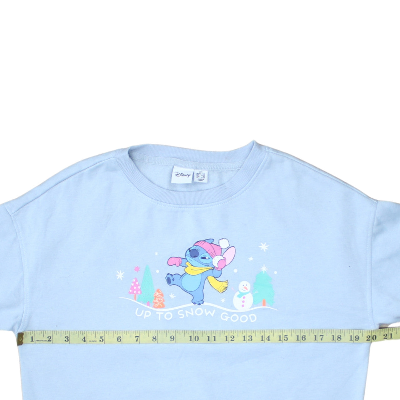 Womens UK Size 2XS Disney Blue Pullover Sweatshirt