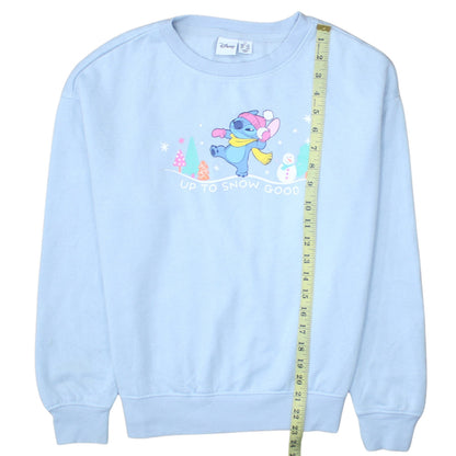 Womens UK Size 2XS Disney Blue Pullover Sweatshirt