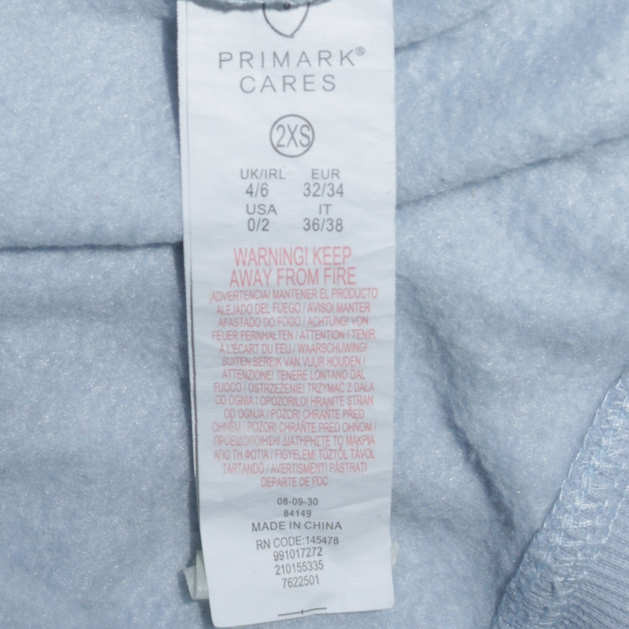 Womens UK Size 2XS Disney Blue Pullover Sweatshirt