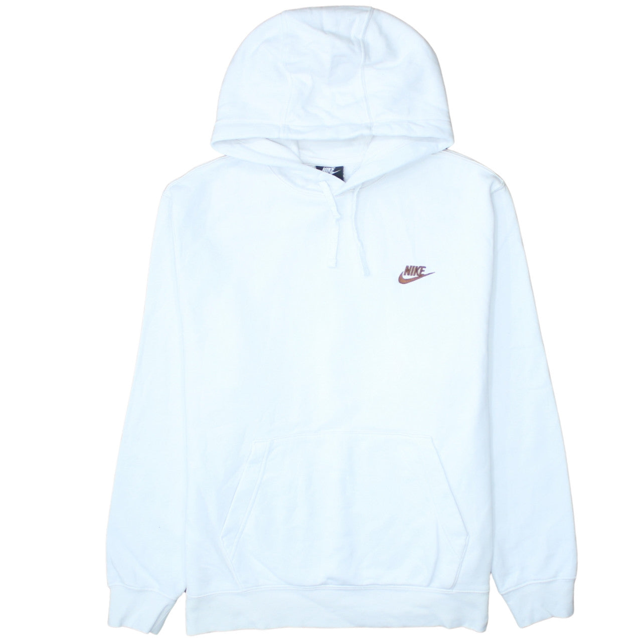 Mens UK Size L Nike White Pullover Hoodie