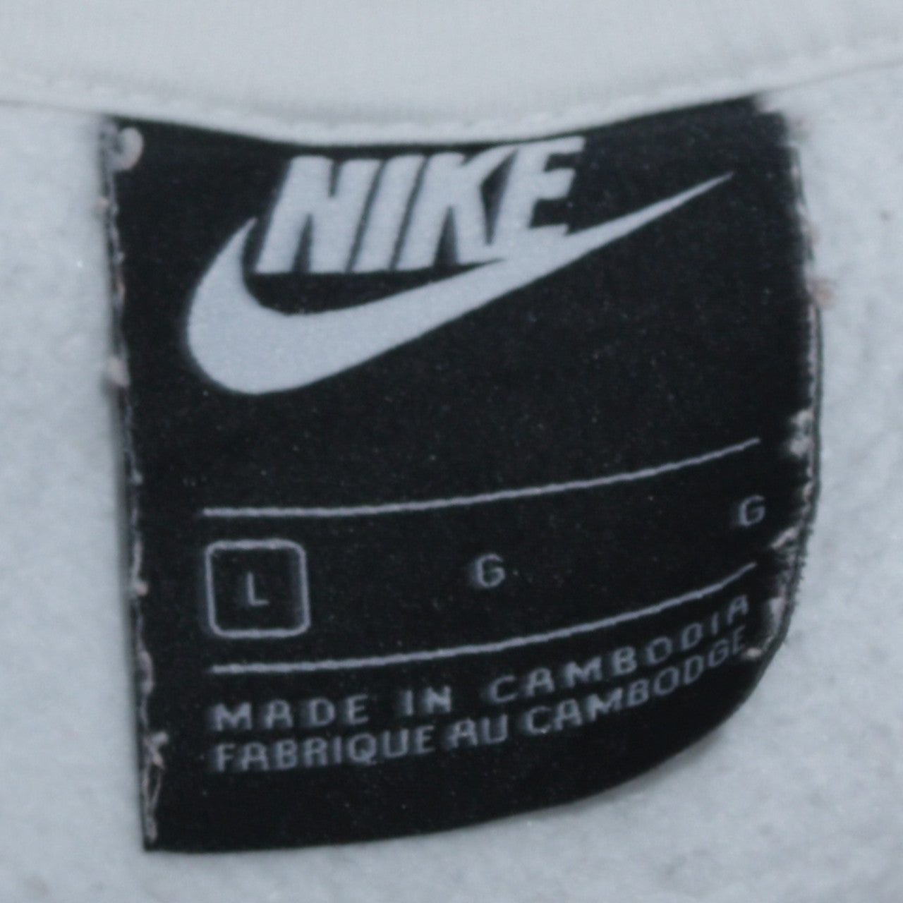 Mens UK Size L Nike White Pullover Hoodie