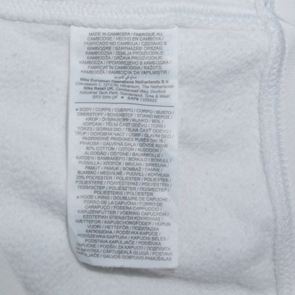 Mens UK Size L Nike White Pullover Hoodie