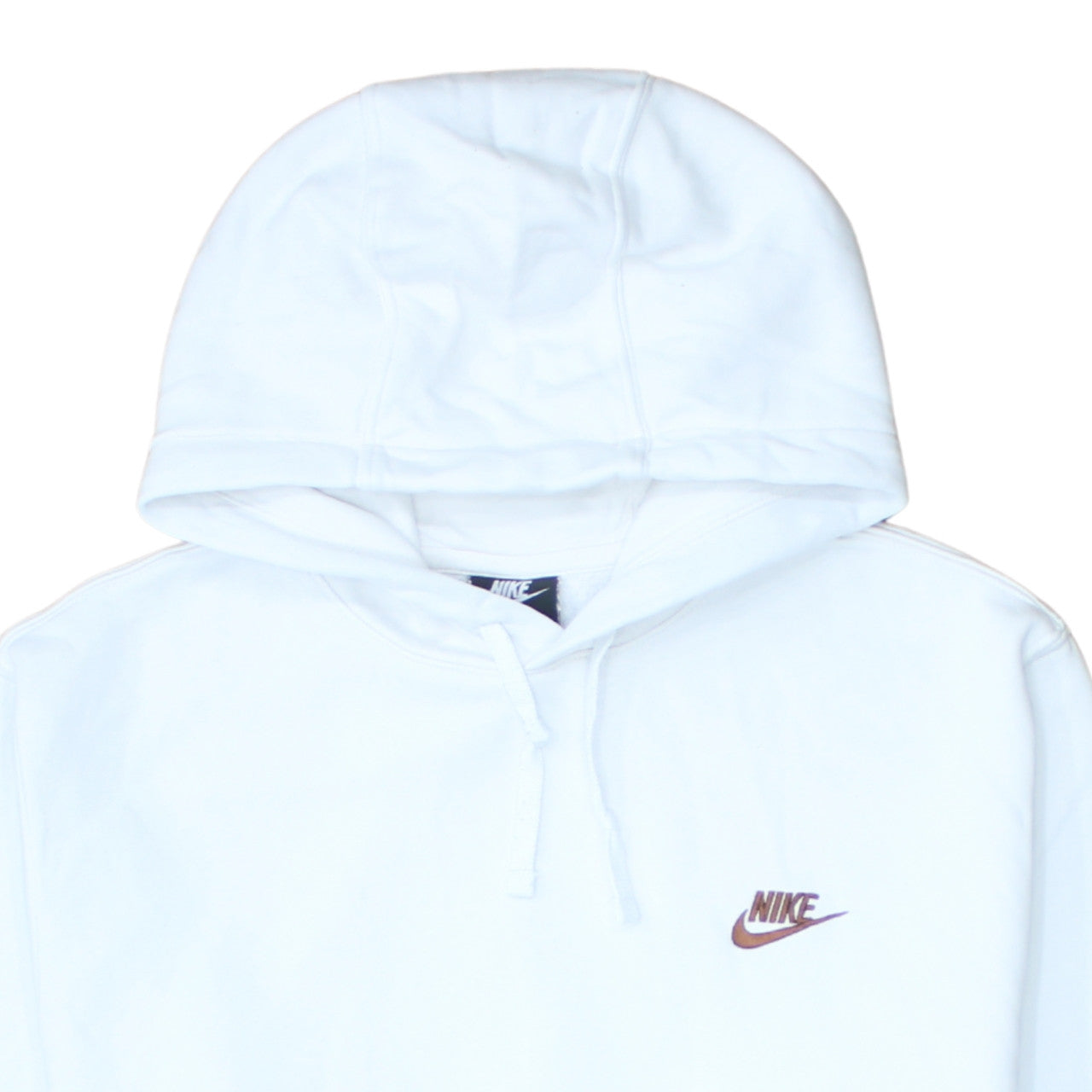 Mens UK Size L Nike White Pullover Hoodie