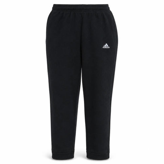 Front view of adidas Men's Black Regular Fit Fleece Sweatpants M