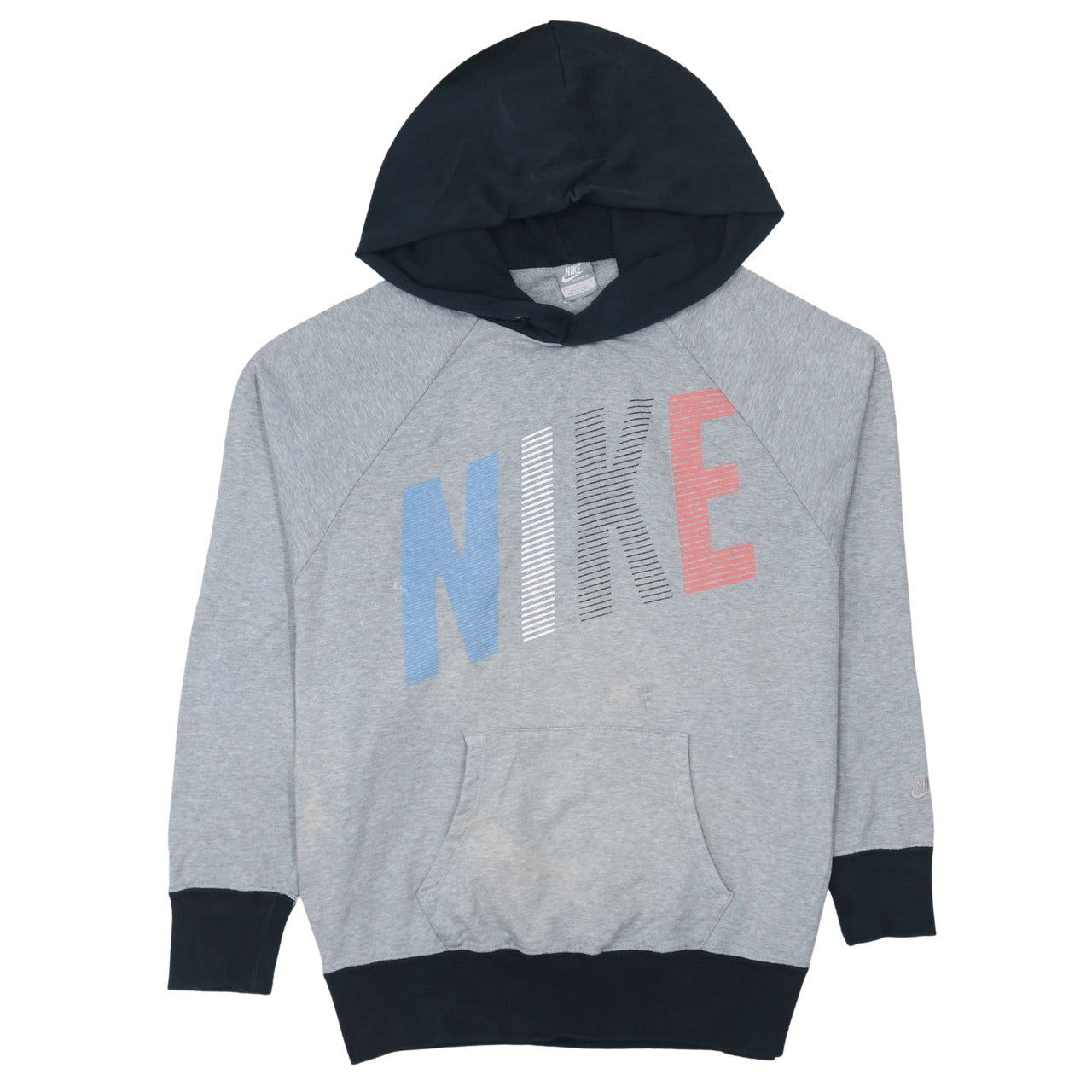 Mens UK Size L Nike Grey Pullover Hoodie