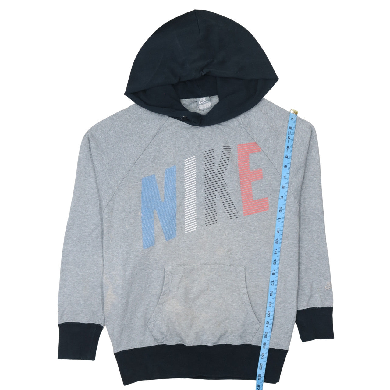 Mens UK Size L Nike Grey Pullover Hoodie