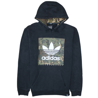 Adidas Men’s Black Camouflage Trefoil Logo Pullover Hoodie Size S