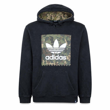 Adidas Men’s Black Camouflage Trefoil Logo Pullover Hoodie Size S