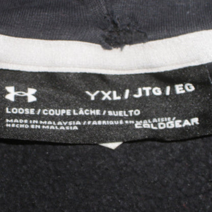 Under Armour Boys Black XL Pullover Hoodie ColdGear Fleece