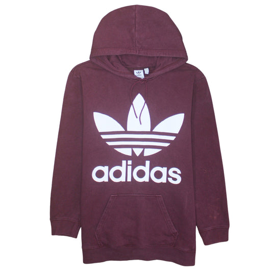 Womens UK Size 10 adidas Red Pullover Hoodie