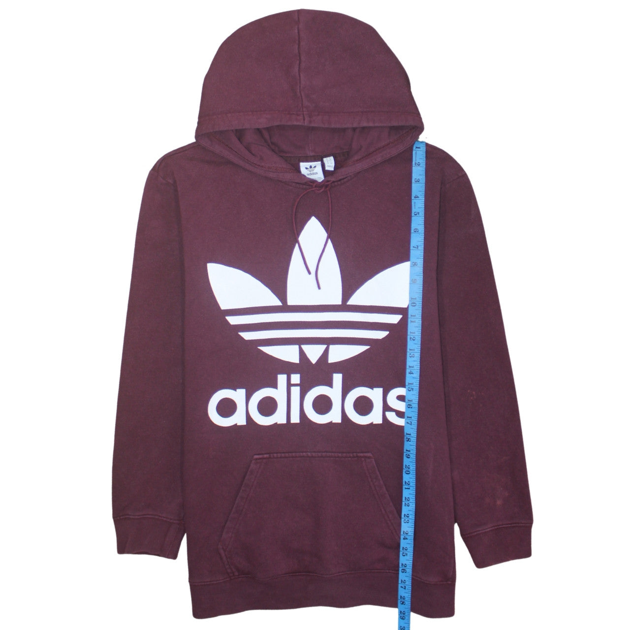 Womens UK Size 10 adidas Red Pullover Hoodie