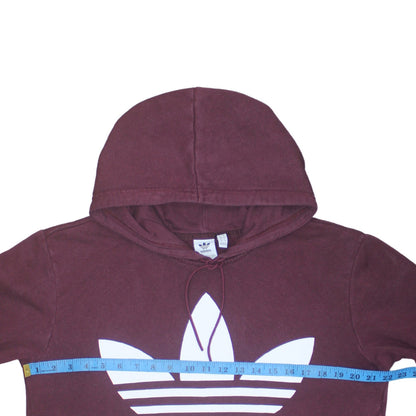 Womens UK Size 10 adidas Red Pullover Hoodie
