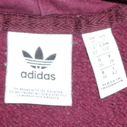 Womens UK Size 10 adidas Red Pullover Hoodie
