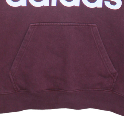 Womens UK Size 10 adidas Red Pullover Hoodie