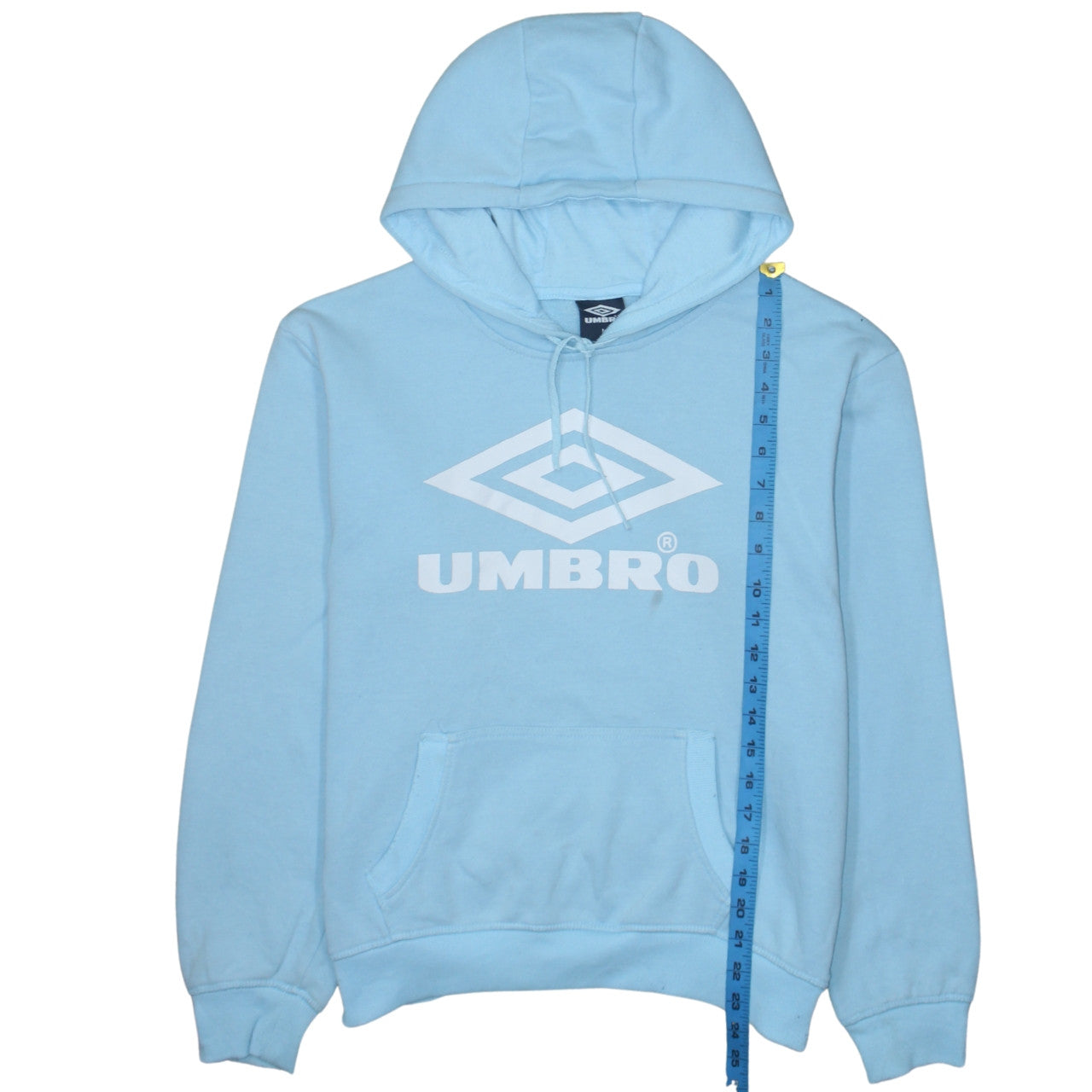 Mens UK Size M Umbro Blue Pullover Hoodie