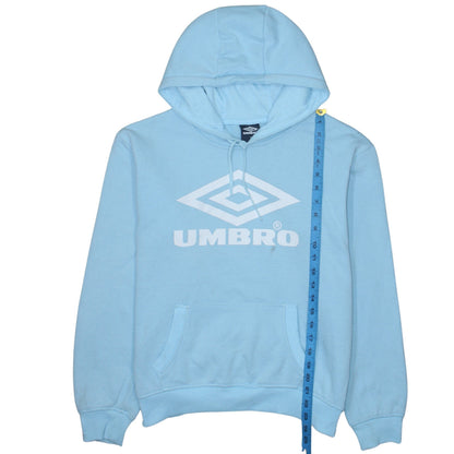Mens UK Size M Umbro Blue Pullover Hoodie