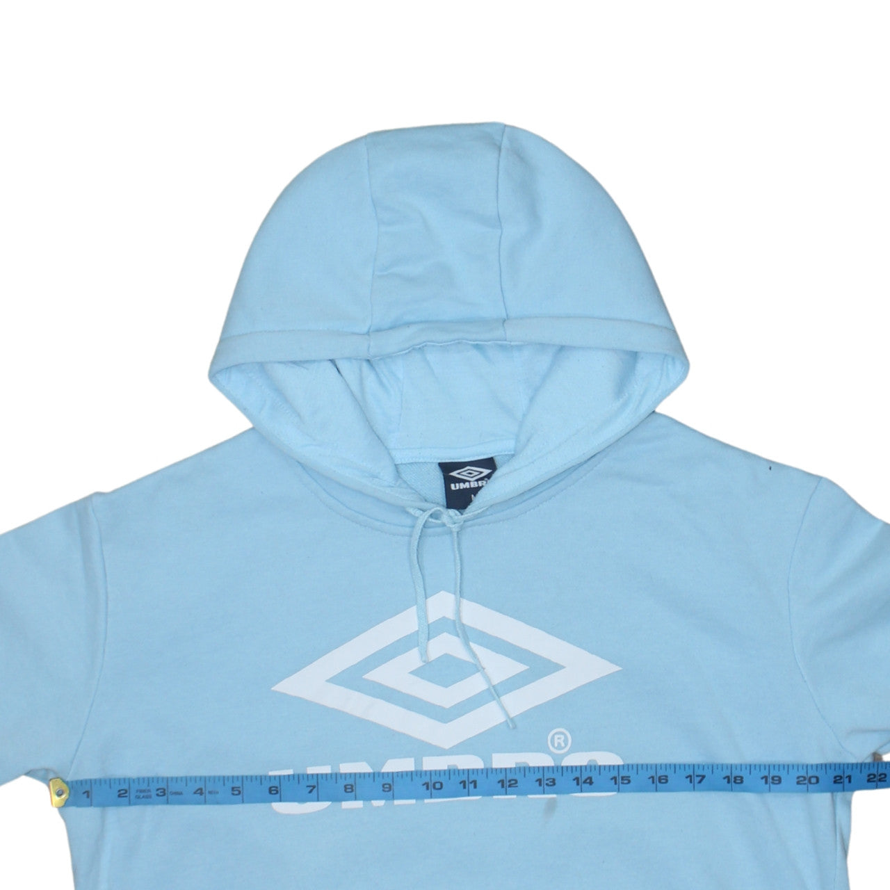 Mens UK Size M Umbro Blue Pullover Hoodie