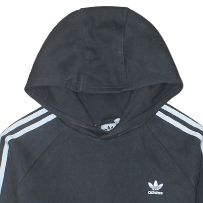 Adidas Boys Black Colourblock Pullover Hoodie Size 14-15 Years