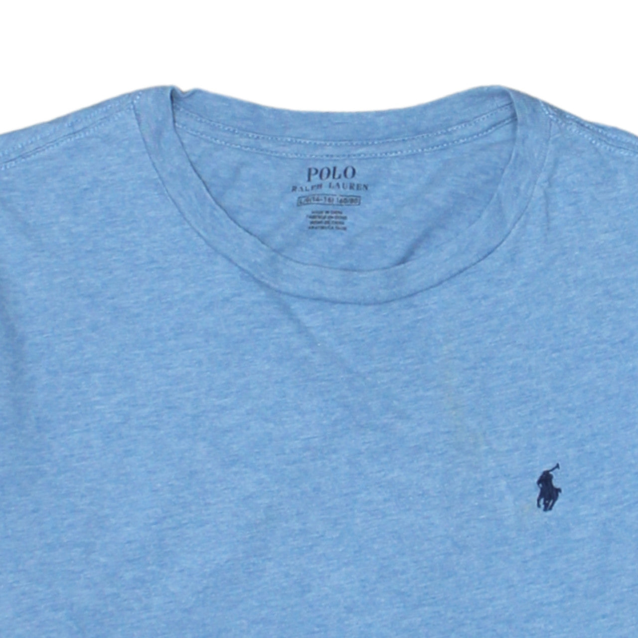 Ralph Lauren Boys Blue Cotton Crew Neck T-Shirt Size 14-16 Years