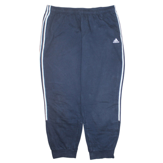 Mens UK Size 2XL adidas Regular Fit Track Pants Blue Trousers