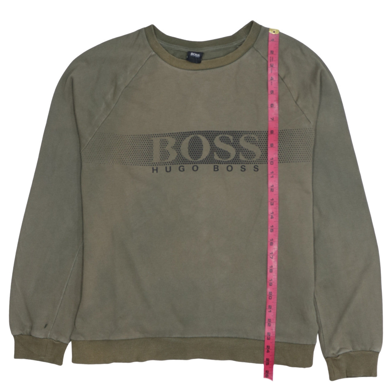 Mens UK Size M HUGO BOSS Green Pullover Sweatshirt