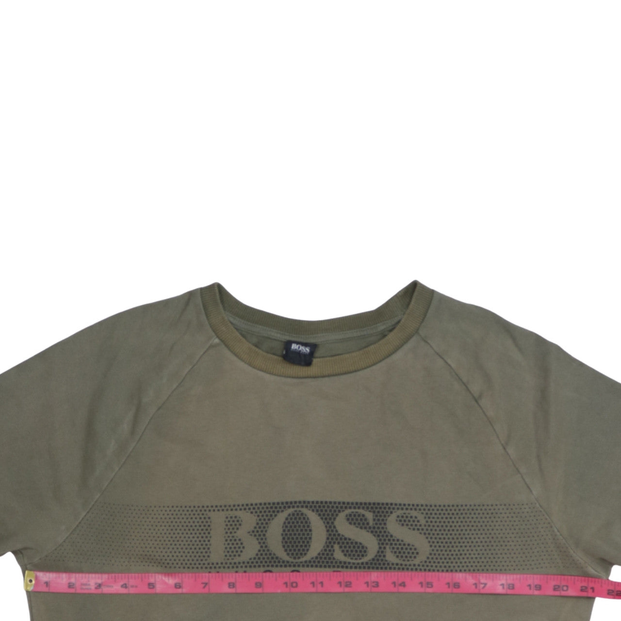 Mens UK Size M HUGO BOSS Green Pullover Sweatshirt