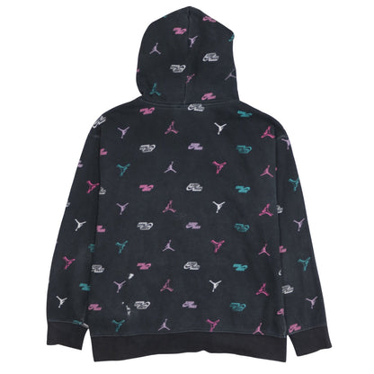 Jordan Girls Black 13-14 Years Pullover Hoodie Jumpman Logo Fleece