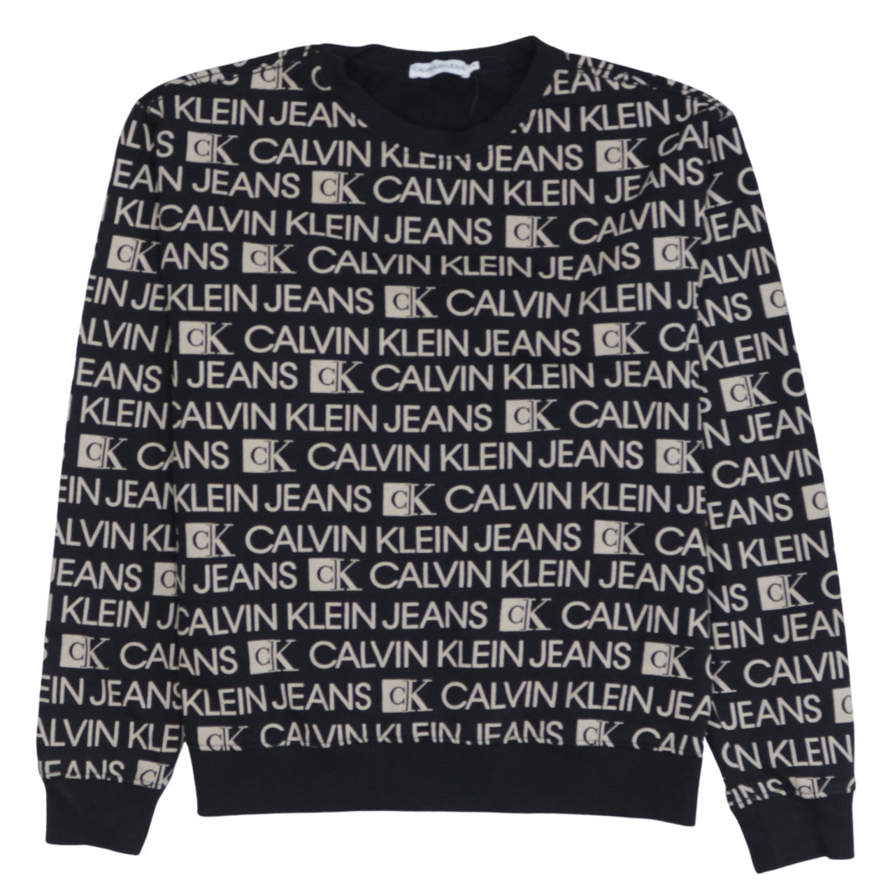 Womens UK Size 14 Calvin Klein Jeans Black Pullover Sweatshirt