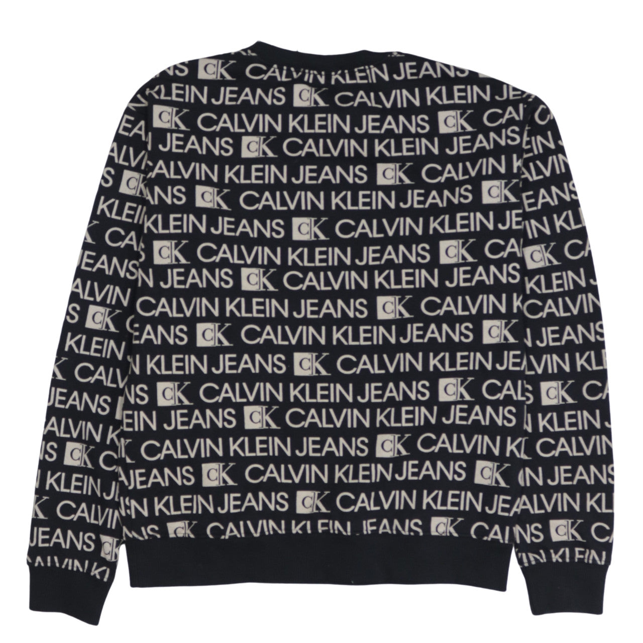 Womens UK Size 14 Calvin Klein Jeans Black Pullover Sweatshirt