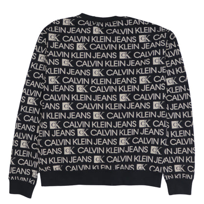 Womens UK Size 14 Calvin Klein Jeans Black Pullover Sweatshirt