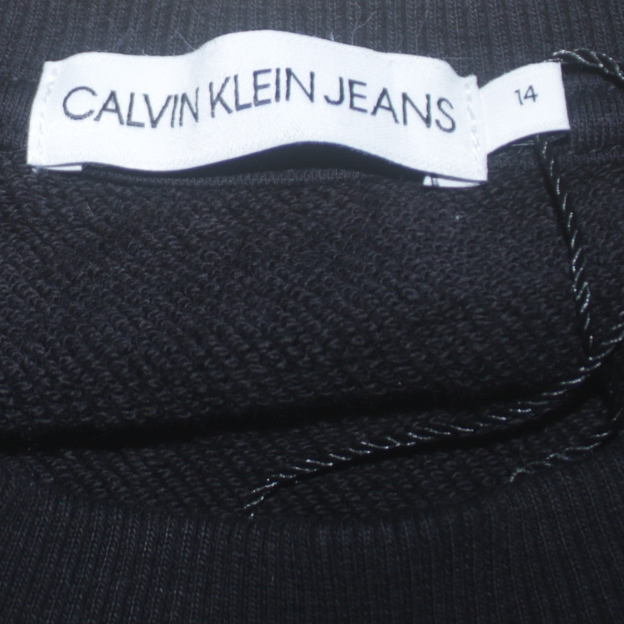 Womens UK Size 14 Calvin Klein Jeans Black Pullover Sweatshirt