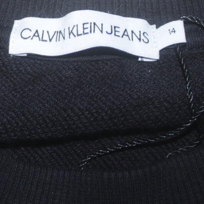 Womens UK Size 14 Calvin Klein Jeans Black Pullover Sweatshirt