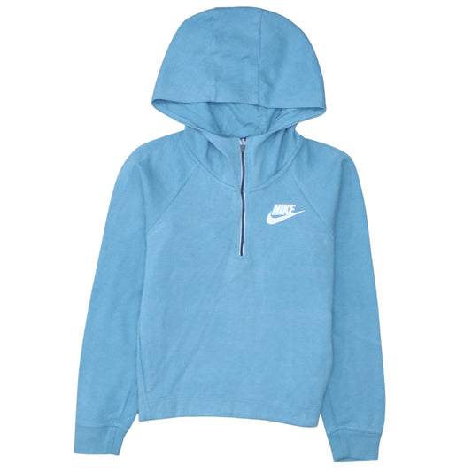 Womens UK Size M Nike Blue Pullover Hoodie