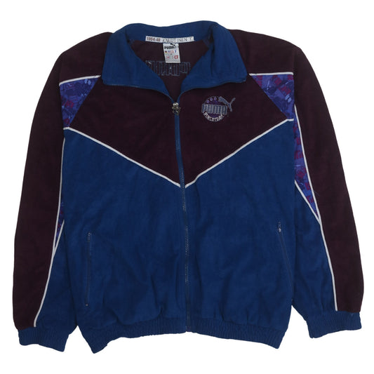 Puma Men's Blue 90s Retro Bomber Jacket XL Polyester Sportswear