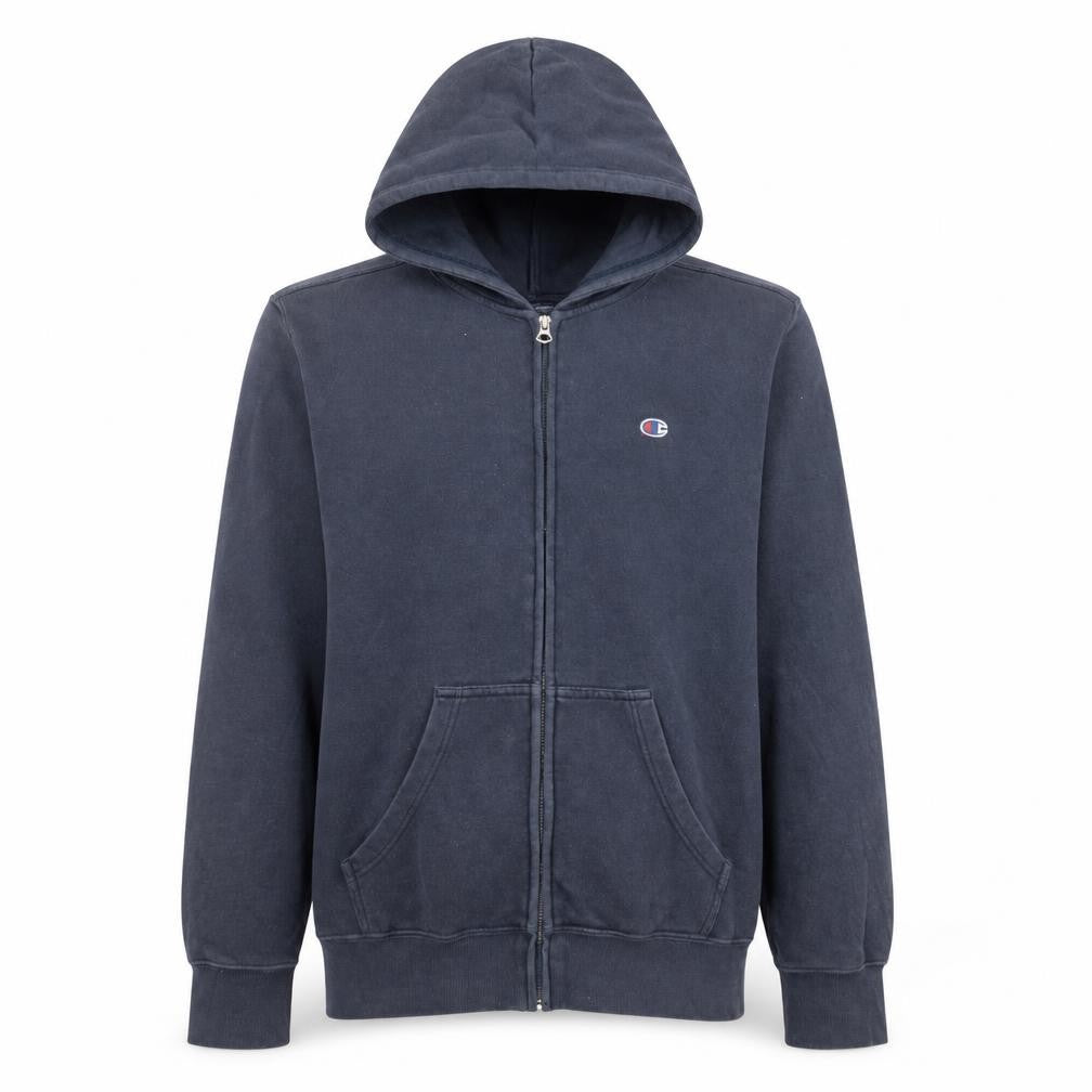 Mens UK Size M Champion Blue Full Zip Hoodie